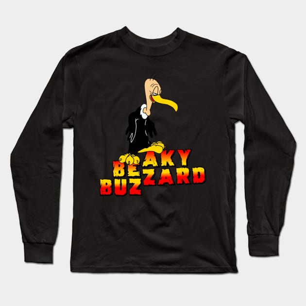 Beaky Buzzard Long Sleeve T-Shirt by szymkowski
